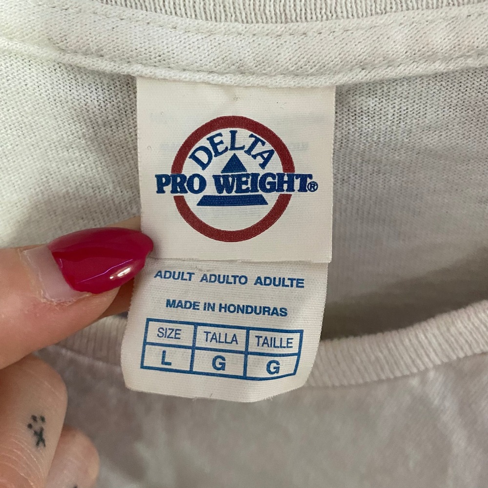 Delta Pro Weight California Graphic Tee Mens Large White Coastal Surf Shirt‎ - Picture 3 of 4